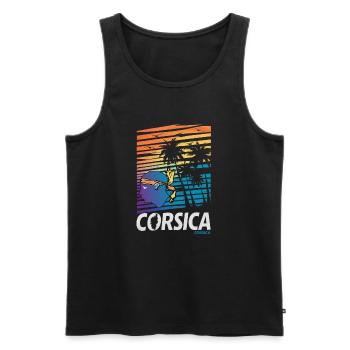 Corsica - Débardeur bio Premium Homme - noir - Devant - Michal (187cm)