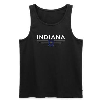 Indiana Fan T-Shirt – Montrez votre fierté ! - Débardeur bio Premium Homme - noir - Devant - Michal (187cm)