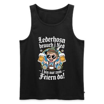 Conception festive de fête de la bière avec chope à bière - Débardeur bio Premium Homme - noir - Devant - Michal (187cm)