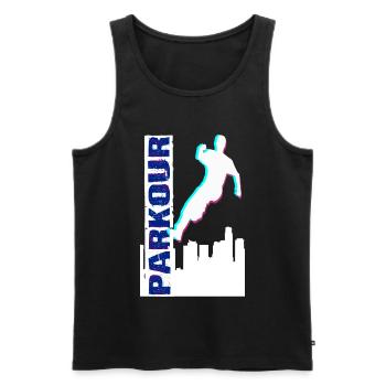 Parkour - Männer Premium Bio Tank Top - Schwarz - Vorne - Michal (187cm)
