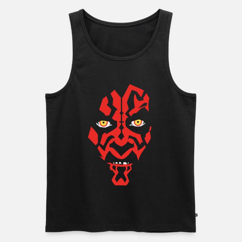 Star Wars Rotes Sith-Gesicht  - Männer Premium Bio Tank Top - Schwarz