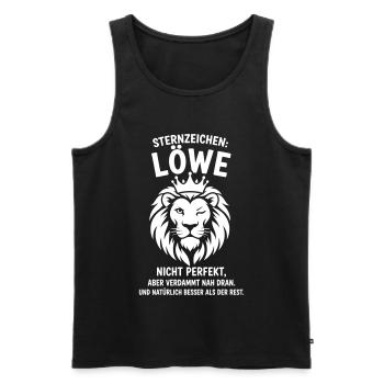 Sternzeichen Löwe Geschenk lustig lustiger Spruch - Männer Premium Bio Tank Top - Schwarz - Vorne - Michal (187cm)
