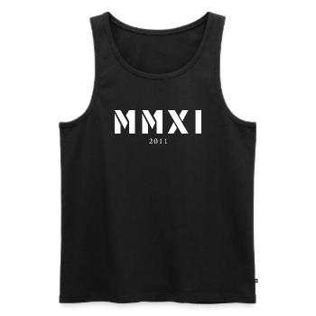 Römische Zahl Geburtsjahr Made in 2011 - Männer Premium Bio Tank Top - Schwarz - Vorne - Michal (187cm)