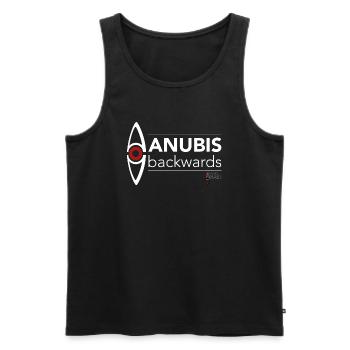 Haus Anubis Logo Backwards - Männer Premium Bio Tank Top - Schwarz - Vorne - AI Model Male 178 light (178cm)