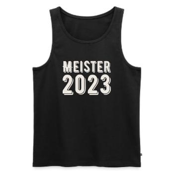 Meister 2023 Meisterprüfung Meisterbrief - Männer Premium Bio Tank Top - Schwarz - Vorne - Michal (187cm)