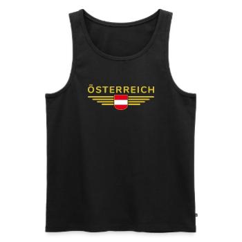 T-shirt de supporter de l'Autriche - Débardeur bio Premium Homme - noir - Devant - Michal (187cm)