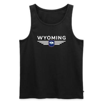 T-shirt de fan du Wyoming – Wild & Free - Débardeur bio Premium Homme - noir - Devant - Michal (187cm)