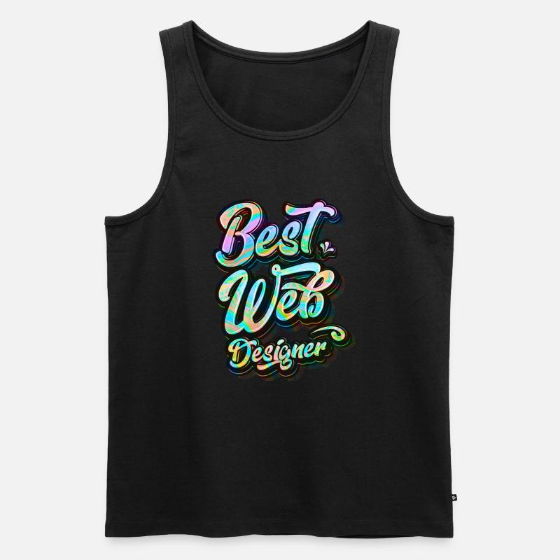 Best Web Designer - Männer Premium Bio Tank Top - Schwarz