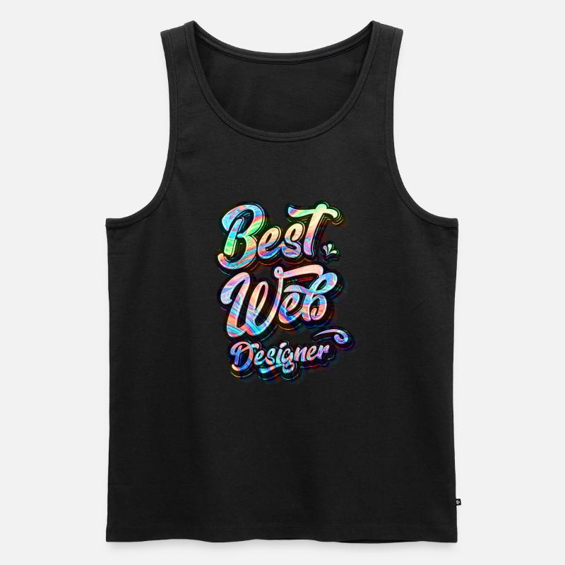 Best Web Designer - Männer Premium Bio Tank Top - Schwarz