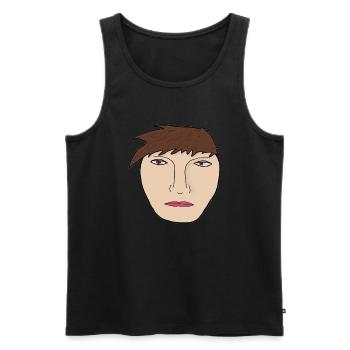 James ("PEOPLE"- Kollektion) - Männer Premium Bio Tank Top - Schwarz - Vorne - AI Model Male 178 light (178cm)