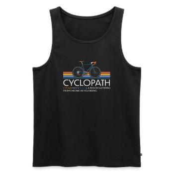 CYCLOPATH GRAVEL RADRENNFAHRER RETRO RENNRAD - Männer Premium Bio Tank Top - Schwarz - Vorne - Michal (187cm)