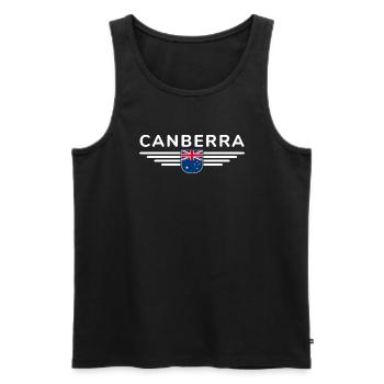 Canberra Australien T-Shirt für Fans und Liebhaber - Männer Premium Bio Tank Top - Schwarz - Vorne - AI Model Male 178 light (178cm)