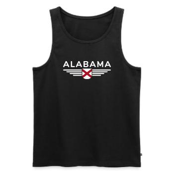 Alabama Fan T-Shirt – USA Style - Men's Premium Organic Tank Top - black - Front - Michal (187cm)