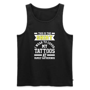 shirt Tattoo - Débardeur bio Premium Homme - noir - Devant - Michal (187cm)