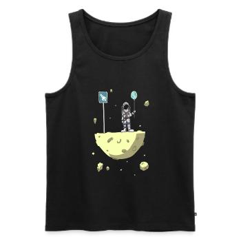 Next stop: Planet Earth - Men's Premium Organic Tank Top - black - Front - AI Model Male 178 light (178cm)