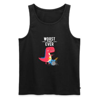 Schlimmster Schlagzeuger aller Zeiten - für Kinder - Männer Premium Bio Tank Top - Schwarz - Vorne - AI Model Male 178 light (178cm)