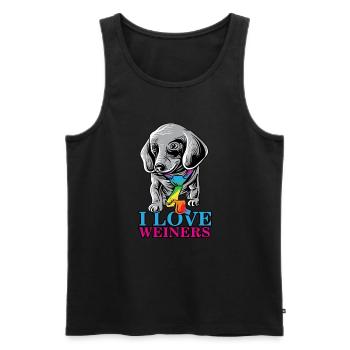 Ich liebe weinigs Stolz LGBTQ März Homosexuell LGBTQ Shirt - Männer Premium Bio Tank Top - Schwarz - Vorne - AI Model Male 178 light (178cm)