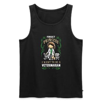 forget princess i want to be a veterinarian shirt - Men's Premium Organic Tank Top - black - Front - Michal (187cm)