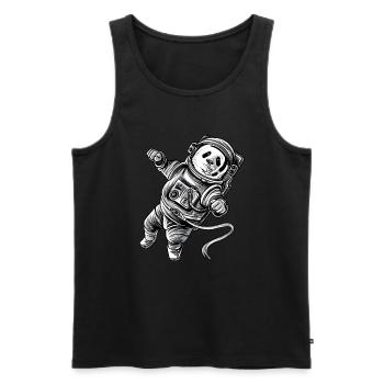 Astronaut Panda im Weltraum Panda Bear Astropanda - Männer Premium Bio Tank Top - Schwarz - Vorne - AI Model Male 178 light (178cm)