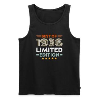 Retro 1936 Vintage 88. Geburtstagsgeschenk 88 Jahre alt - Männer Premium Bio Tank Top - Schwarz - Vorne - Michal (187cm)