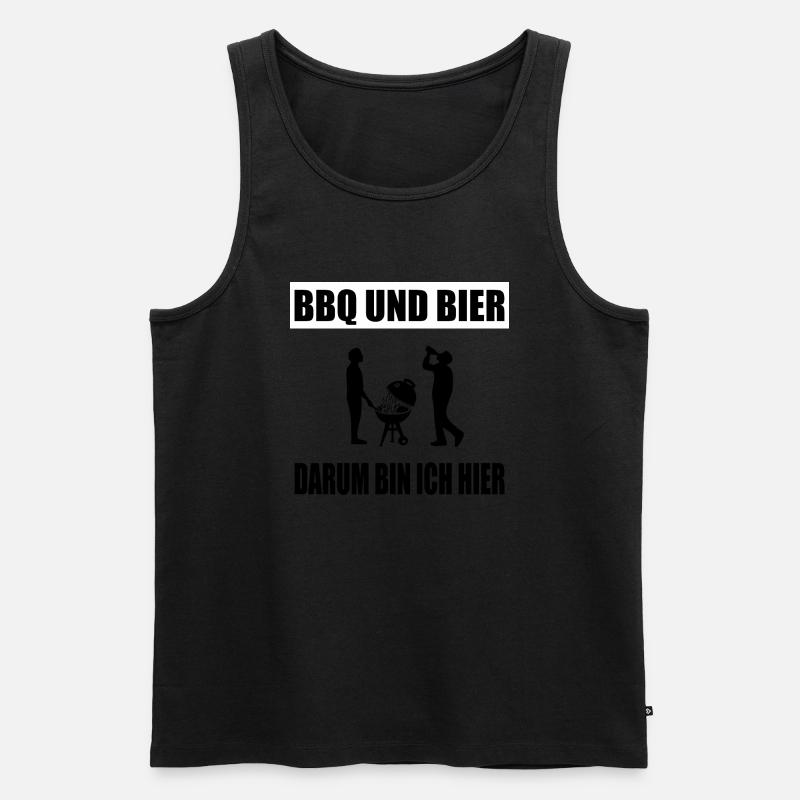 BBQ - Männer Premium Bio Tank Top - Schwarz