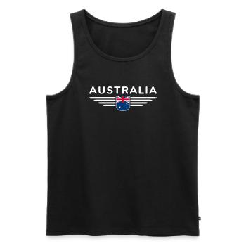 Ich liebe Australien Outfit T-Shirt Design - Männer Premium Bio Tank Top - Schwarz - Vorne - AI Model Male 178 light (178cm)
