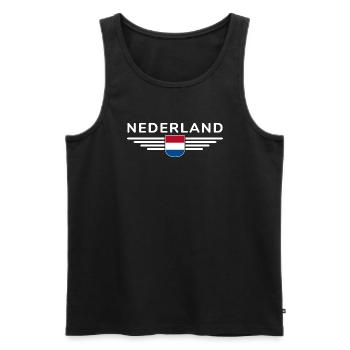 Pays-Bas Fan Outfit Design T-Shirt - Débardeur bio Premium Homme - noir - Devant - Michal (187cm)