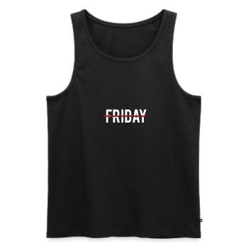 friday big size - Männer Premium Bio Tank Top - Schwarz - Vorne - AI Model Male 178 light (178cm)