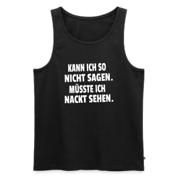 Party Spruch Humor Männer Geschenkidee - Männer Premium Bio Tank Top - Schwarz - Vorne - AI Model Male 178 light (178cm)