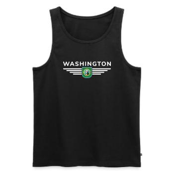 Chemise de fan de Washington – Style de la capitale - Débardeur bio Premium Homme - noir - Devant - Michal (187cm)