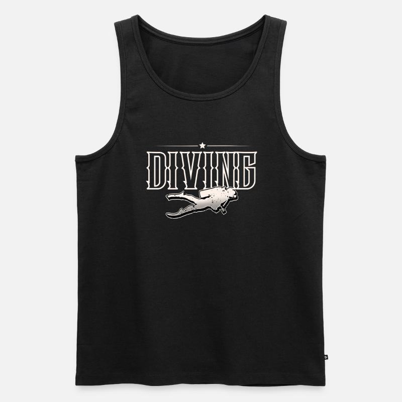 Tauchen - Männer Premium Bio Tank Top - Schwarz