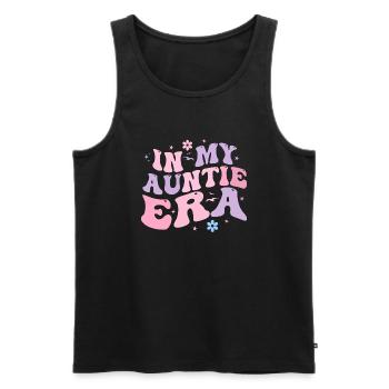 In My Auntie Era Baby Announcement for Aunt - Débardeur bio Premium Homme - noir - Devant - Michal (187cm)