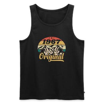 Original 1967 Vintage Geburtstagsgeschenk 1967 - Männer Premium Bio Tank Top - Schwarz - Vorne - Michal (187cm)