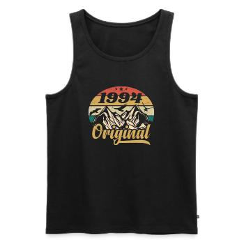 Original 1994 Vintage Birthday Gift 1994 - Men's Premium Organic Tank Top - black - Front - AI Model Male 178 light (178cm)