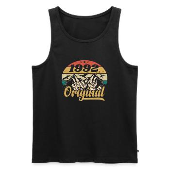 Original 1992 Vintage Geburtstagsgeschenk 1992 - Männer Premium Bio Tank Top - Schwarz - Vorne - Michal (187cm)