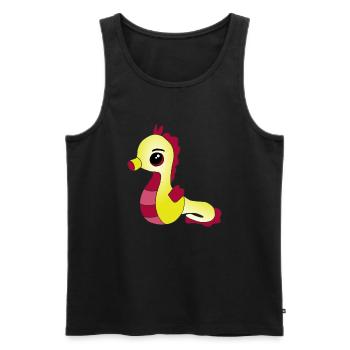 Knuffiges Seepferdchen - Männer Premium Bio Tank Top - Schwarz - Vorne - Michal (187cm)