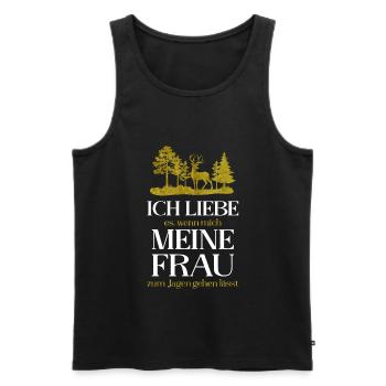 Ich liebe es - Männer Premium Bio Tank Top - Schwarz - Vorne - Michal (187cm)