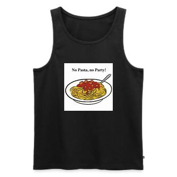 Spaghetti Bolognese (No Pasta, no Party!) - Männer Premium Bio Tank Top - Schwarz - Vorne - AI Model Male 178 light (178cm)