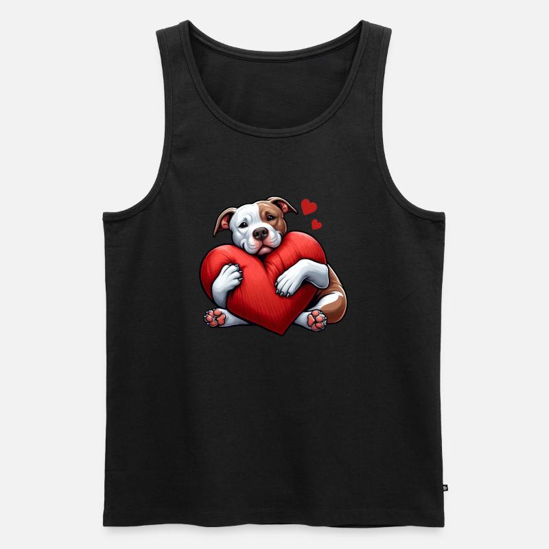 Cadeaux de propriétaire de pitbull - Débardeur bio Premium Homme - noir