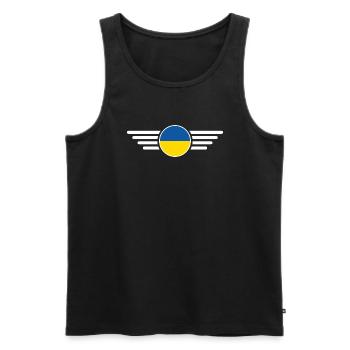 T-shirt de style Royaume-Uni - Débardeur bio Premium Homme - noir - Devant - Michal (187cm)