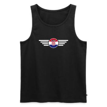 Croatia Style Design T-Shirt - Men's Premium Organic Tank Top - black - Front - AI Model Male 178 light (178cm)