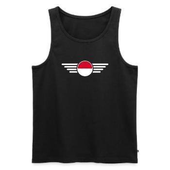 Monaco Stil Design T-Shirt - Männer Premium Bio Tank Top - Schwarz - Vorne - AI Model Male 178 light (178cm)