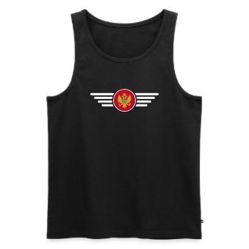 Montenegro Stil Design T-Shirt - Männer Premium Bio Tank Top - Schwarz - Vorne - AI Model Male 178 light (178cm)