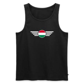 Ungarn Stil Design T-Shirt - Männer Premium Bio Tank Top - Schwarz - Vorne - AI Model Male 178 light (178cm)