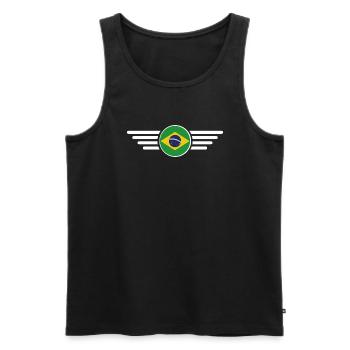 T-shirt design de style brésilien - Débardeur bio Premium Homme - noir - Devant - AI Model Male 178 light (178cm)