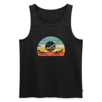 Glider elegance - Men's Premium Organic Tank Top - black - Front - AI Model Male 178 light (178cm)