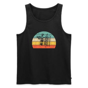 Kebab Seller Action - Men's Premium Organic Tank Top - black - Front - Michal (187cm)