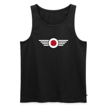 Ich liebe Japan, Stil Design T-Shirt - Männer Premium Bio Tank Top - Schwarz - Vorne - Michal (187cm)