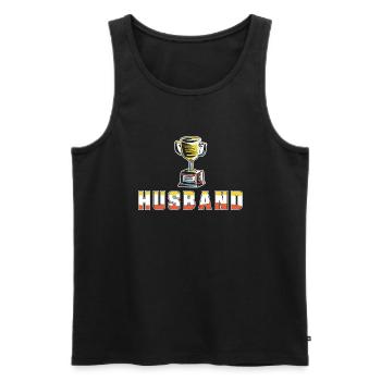 Mari Mariage Hommes Idée cadeau Mariage Mariage - Débardeur bio Premium Homme - noir - Devant - Michal (187cm)