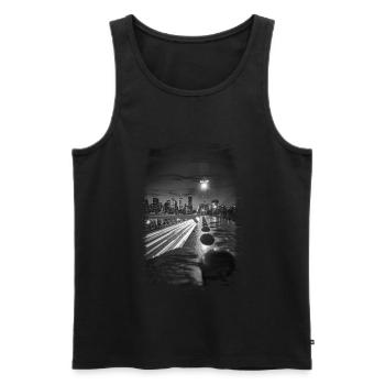 City New York Night USA Skyline Stadt - Débardeur bio Premium Homme - noir - Devant - Michal (187cm)